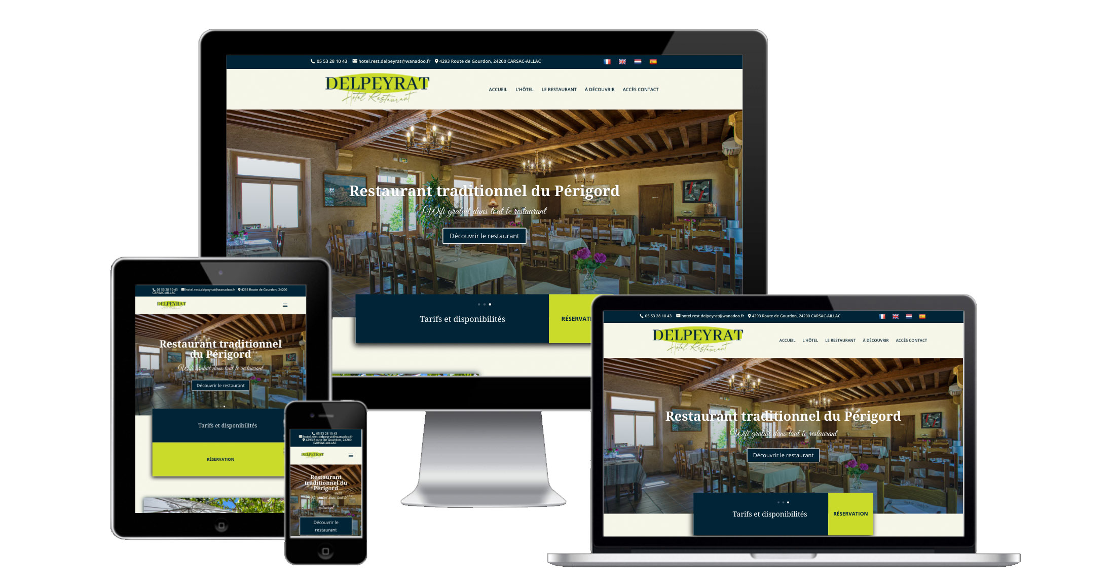 creation site internet restaurant delpeyrat