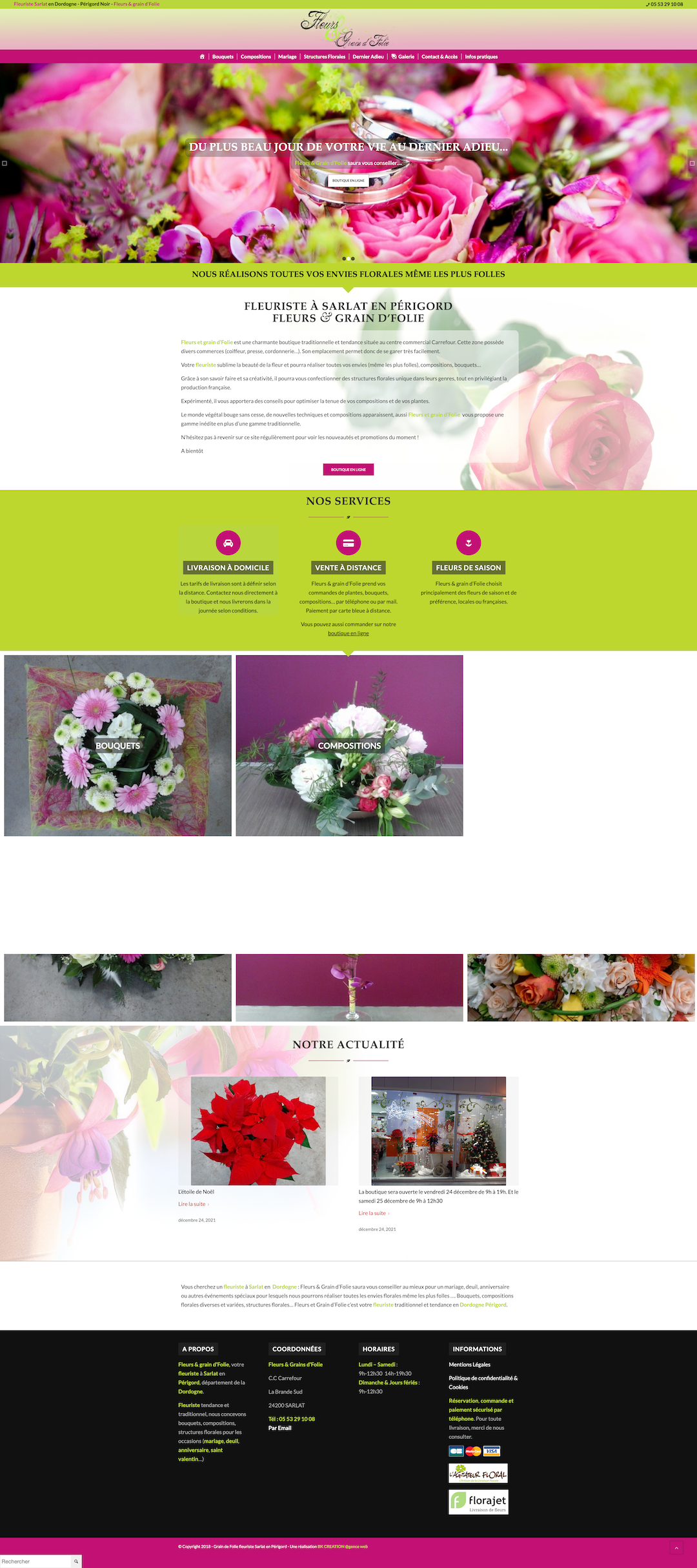 creation site internet fleuriste sarlat 