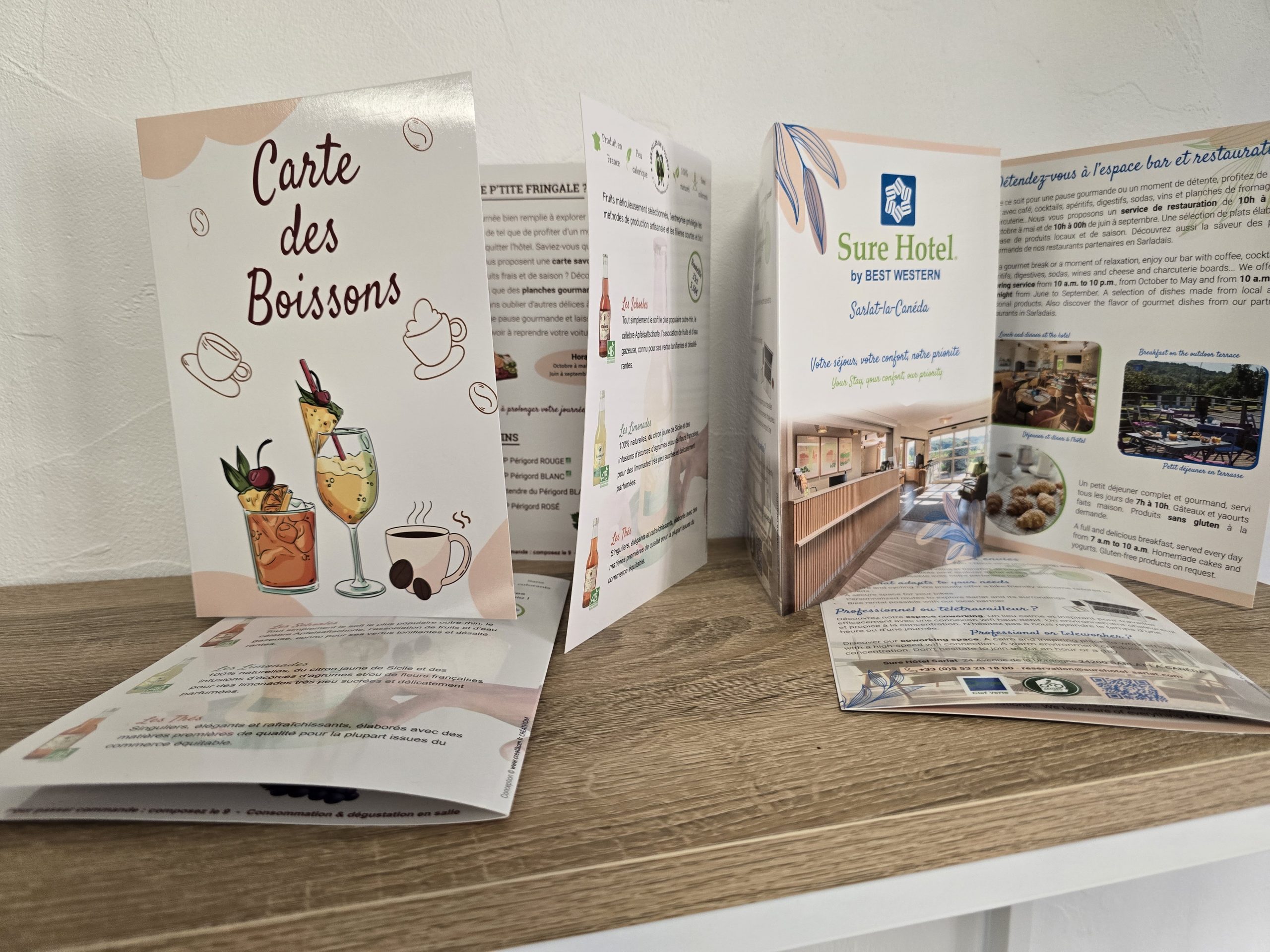 Création de deux brochures pour le Sure Hôtel By Best Western Sarlat